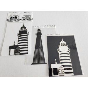 Scrapbooking DieCut Shape - Stamping Station LOT 3 LIGHTHOUSES New Vintage #24